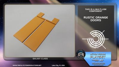 Galaxy Class - 4.5&quot; Scale - Multi-Use Rustic Orange Door