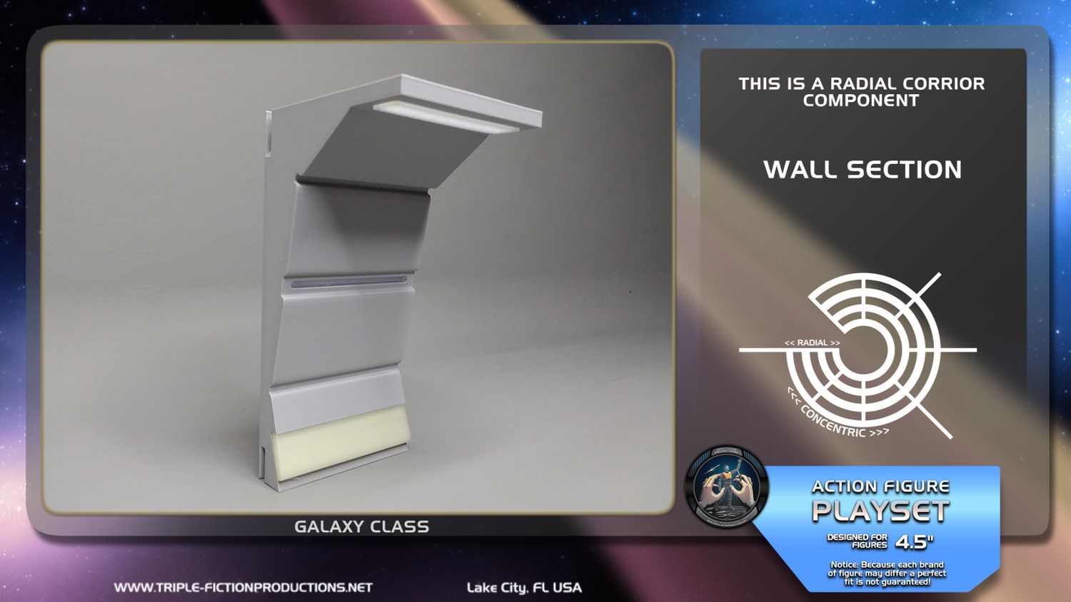 Galaxy Class - 4.5&quot; Scale - Radial Corridor Wall