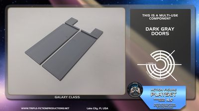 Galaxy Class - 4.5&quot; Scale - Multi-Use Dark Gray Doors