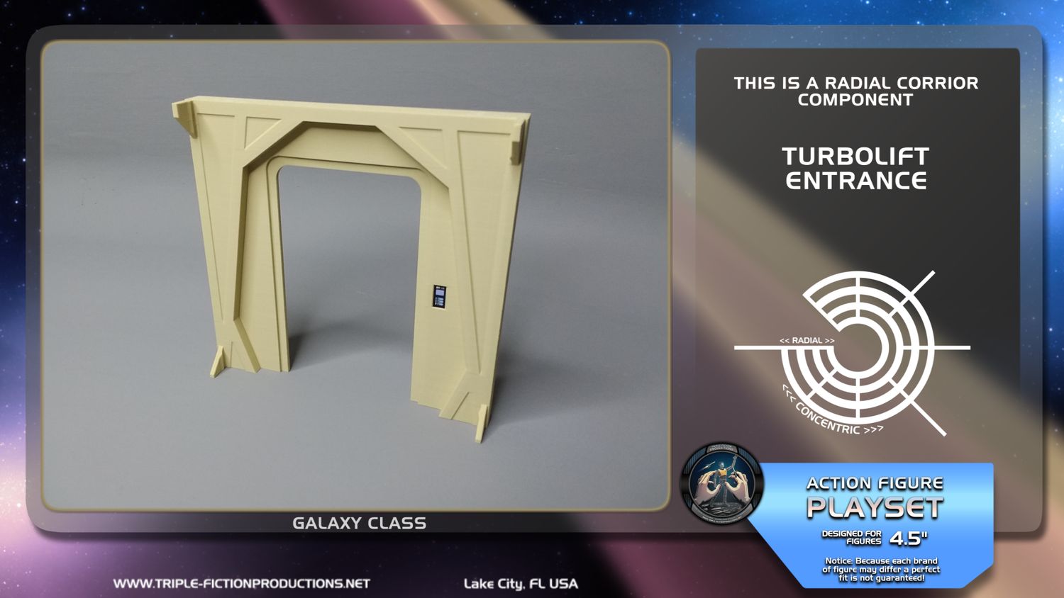 Galaxy Class - 4.5&quot; Scale - Radial Corridor Turbolift Entrance