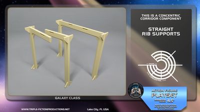 Galaxy Class - 4.5&quot; Scale - Concentric Corridor Straight Rib Supports