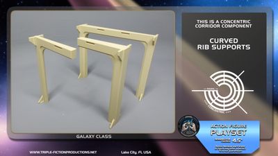 Galaxy Class - 4.5&quot; Scale - Concentric Corridor Curved Rib Supports