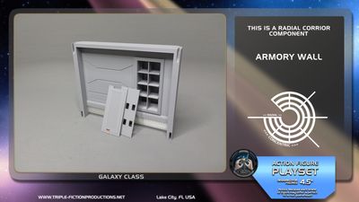 Galaxy Class - 4.5&quot; Scale - Concentric Corridor Armory Wall