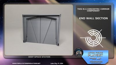 Deep Space Station - 4.5" Scale - Concentric Corridor End Wall Section