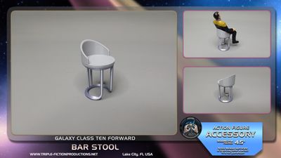 Galaxy Class - 4.5" Scale - Ten Forward Bar Stool