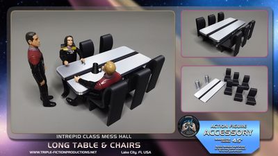 Intrepid Class - 4.5" Scale - Mess Hall Long Table and Chairs