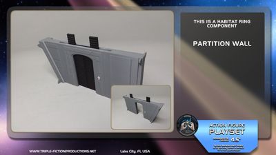 Deep Space Station - 4.5" Scale - Habitat Ring Partition Wall