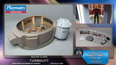 Galaxy Class - 4.5" Scale - Turbolift (Playmates Toys Compatible)