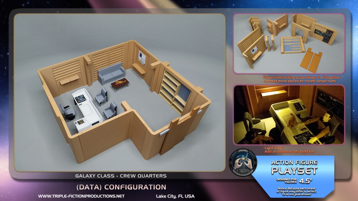 Galaxy Class - 4.5" Scale - Crew Quarters (Data) Configuration