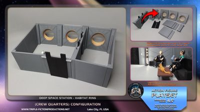 Deep Space Station - 4.5" Scale - Habitat Ring (Crew Quarters) Configuration