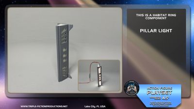 Deep Space Station - 4.5" Scale - Habitat Ring Pillar Light