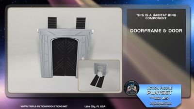 Deep Space Station - 4.5" Scale - Habitat Ring Doorframe and Door