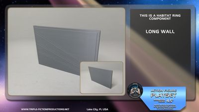 Deep Space Station - 4.5" Scale - Habitat Ring Long Wall