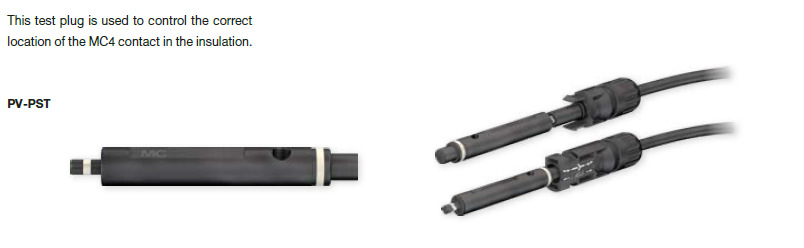 MC4 konektor Testplugg - SORT