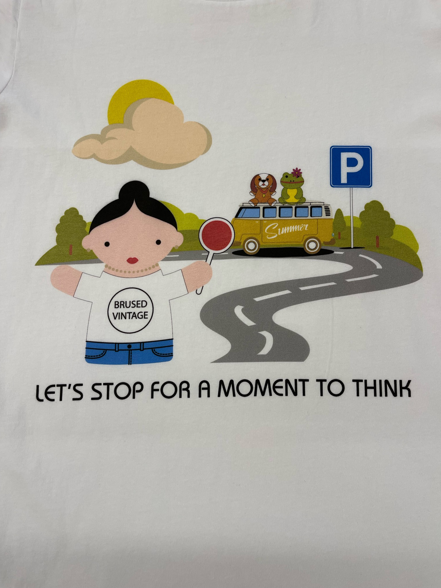 T-SHIRT LET'S STOP FOR A MOMENT TO THINK