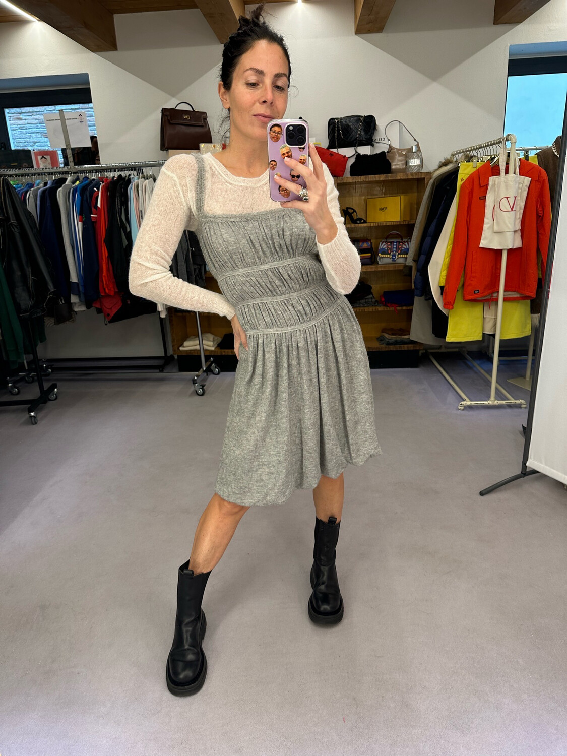ABITO ERMANNO SCERVINO CASHMERE E T-SHIRT BRAND UNIQUE