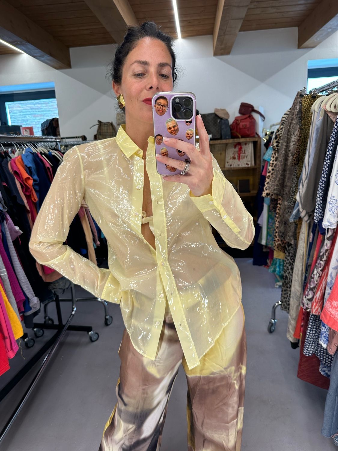 CAMICIA JIL SANDER GIALLO PASTELLO LUCIDO