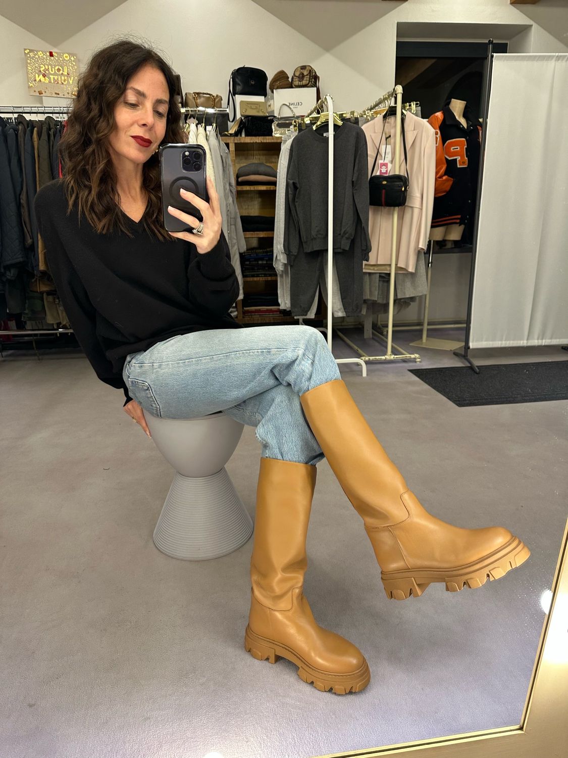 Borghini Donna Stivali Gia GIA BORGHINI Scarpe Stivali Marrone