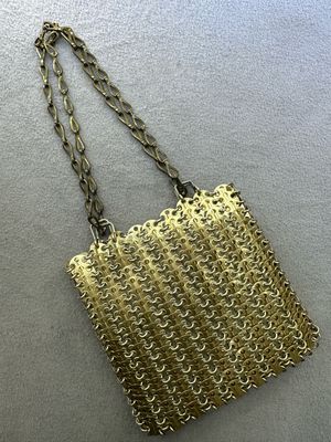 BORSA PACO RABANNE VINTAGE MAGLIA METALLICA ORO