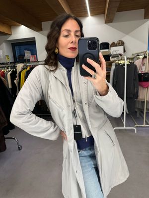 GIACCA EMPORIO ARMANI TESSUTO TECNICO GRIGIO PERLA
