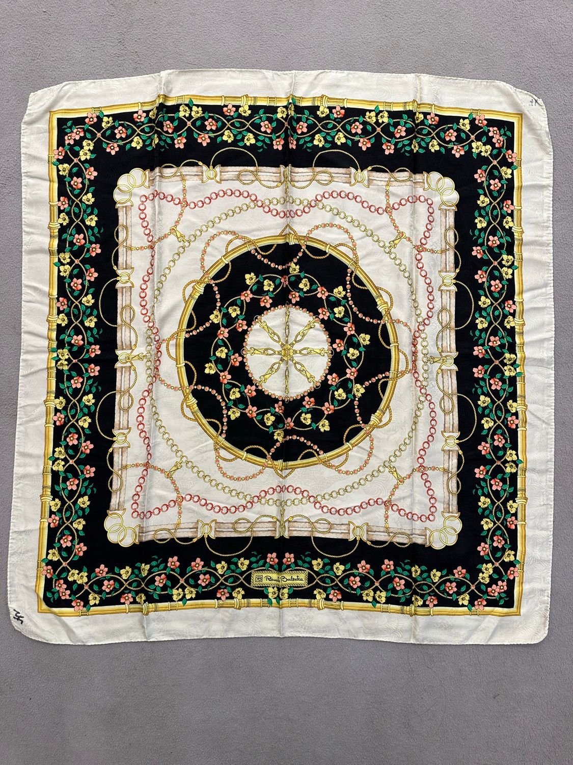FOULARD RENATO BALESTRA VINTAGE PURA SETA 83x83