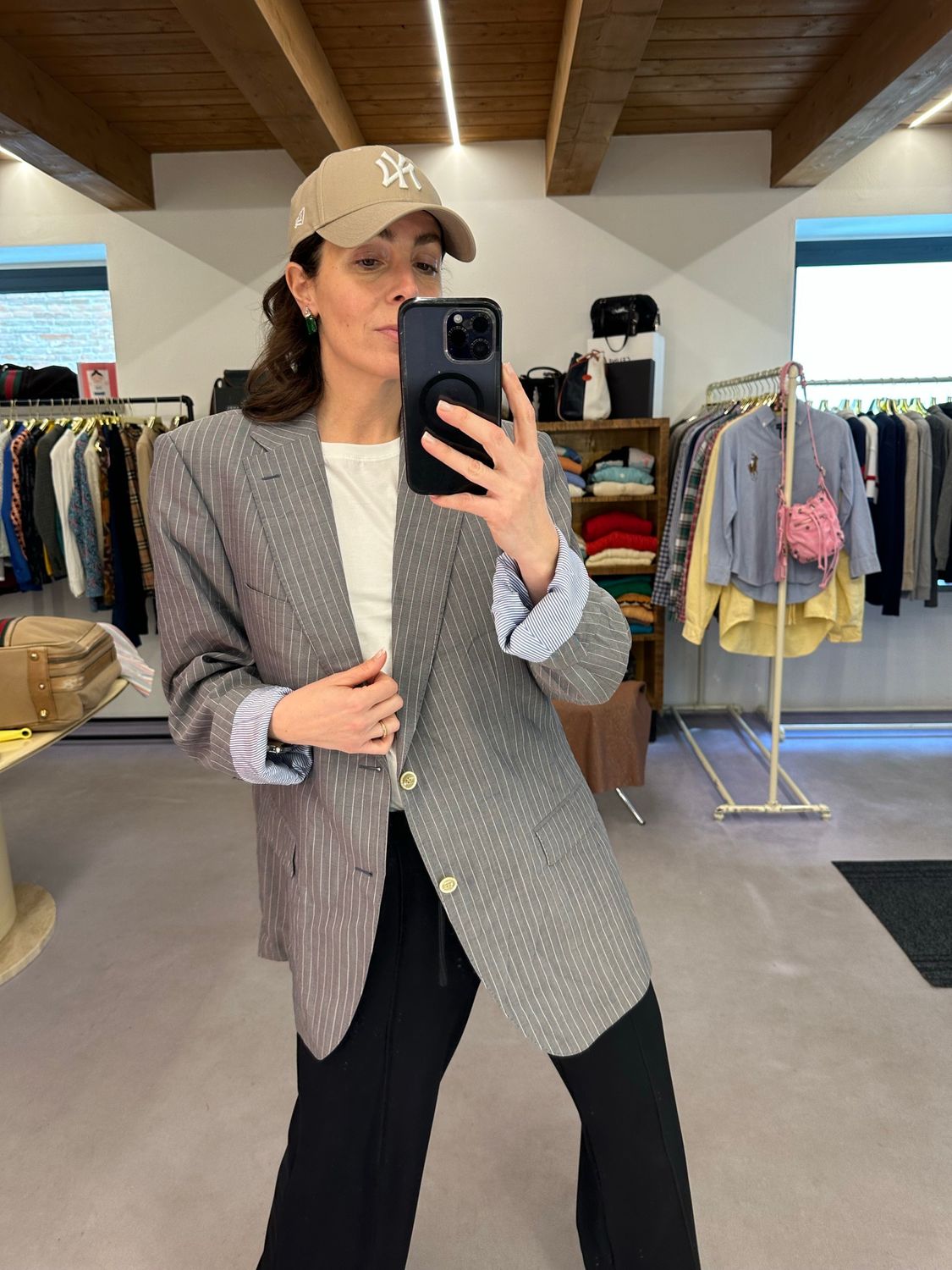 GIACCA TOMMY HILFIGER GRIGIO PERLA GESSATO