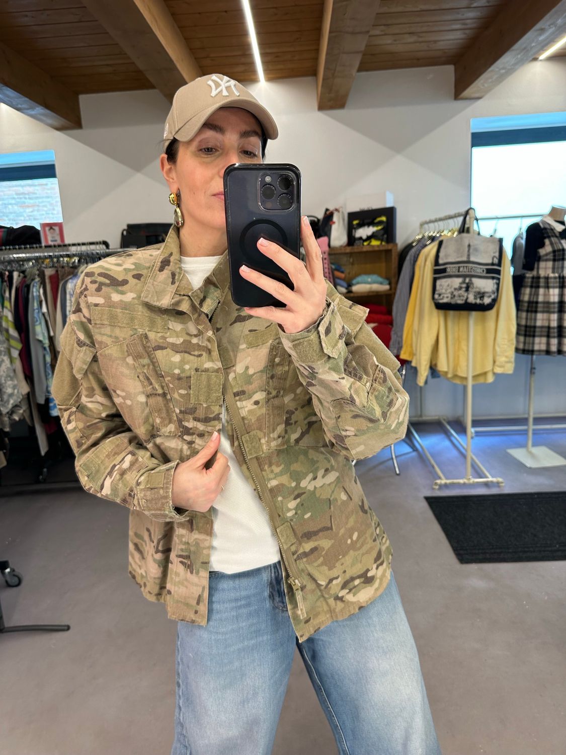 GIACCA MILITARE ORIGINALE VINTAGE CAMOUFLAGE CLASSICO 