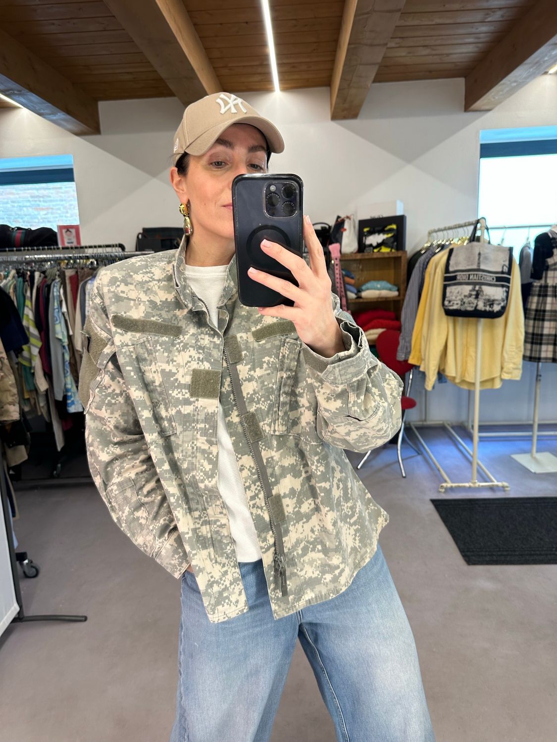 GIACCA MILITARE ORIGINALE VINTAGE CAMOUFLAGE PIXEL