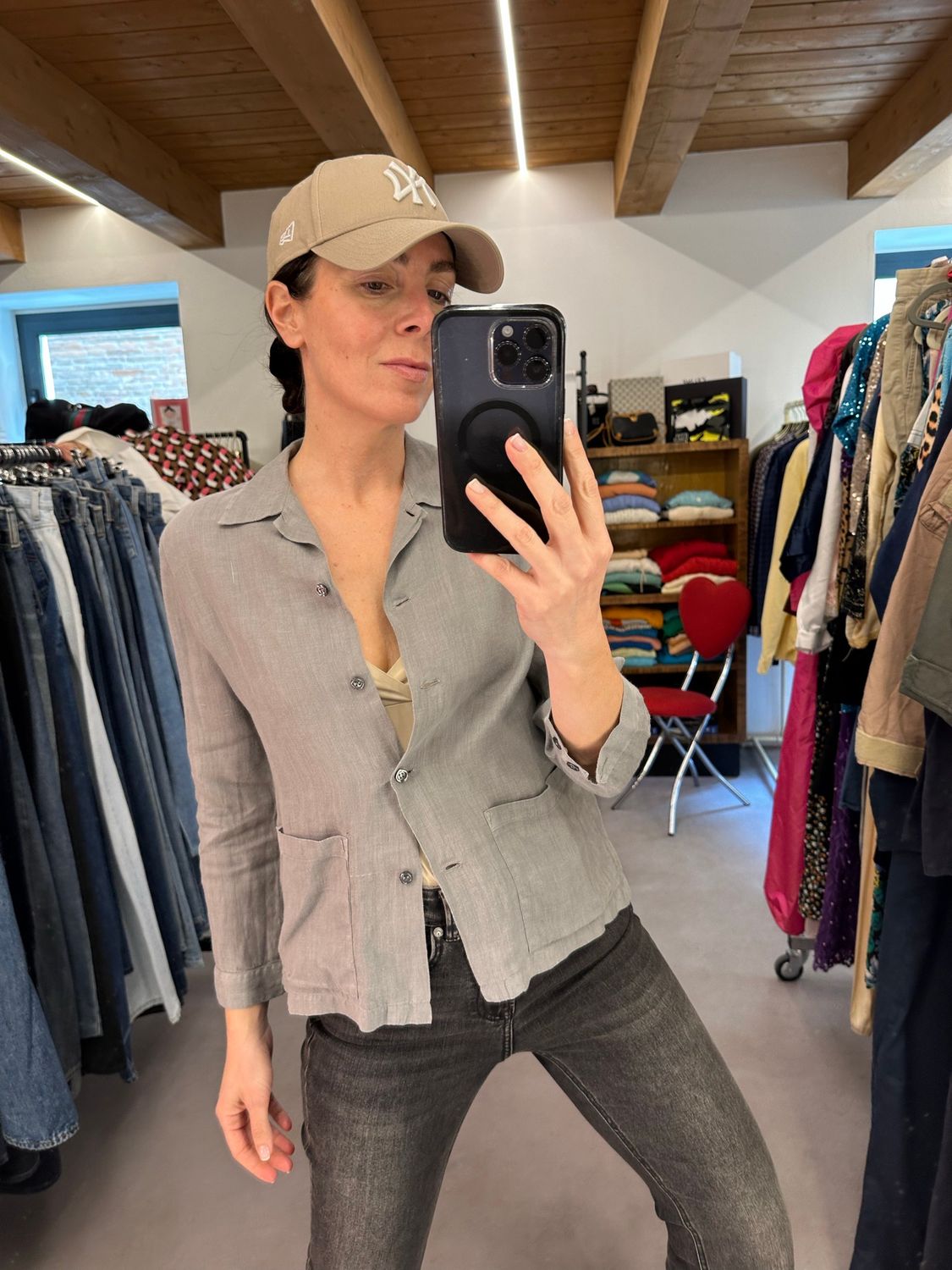CAMICIA CP COMPANY LINO GRIGIO PERLA