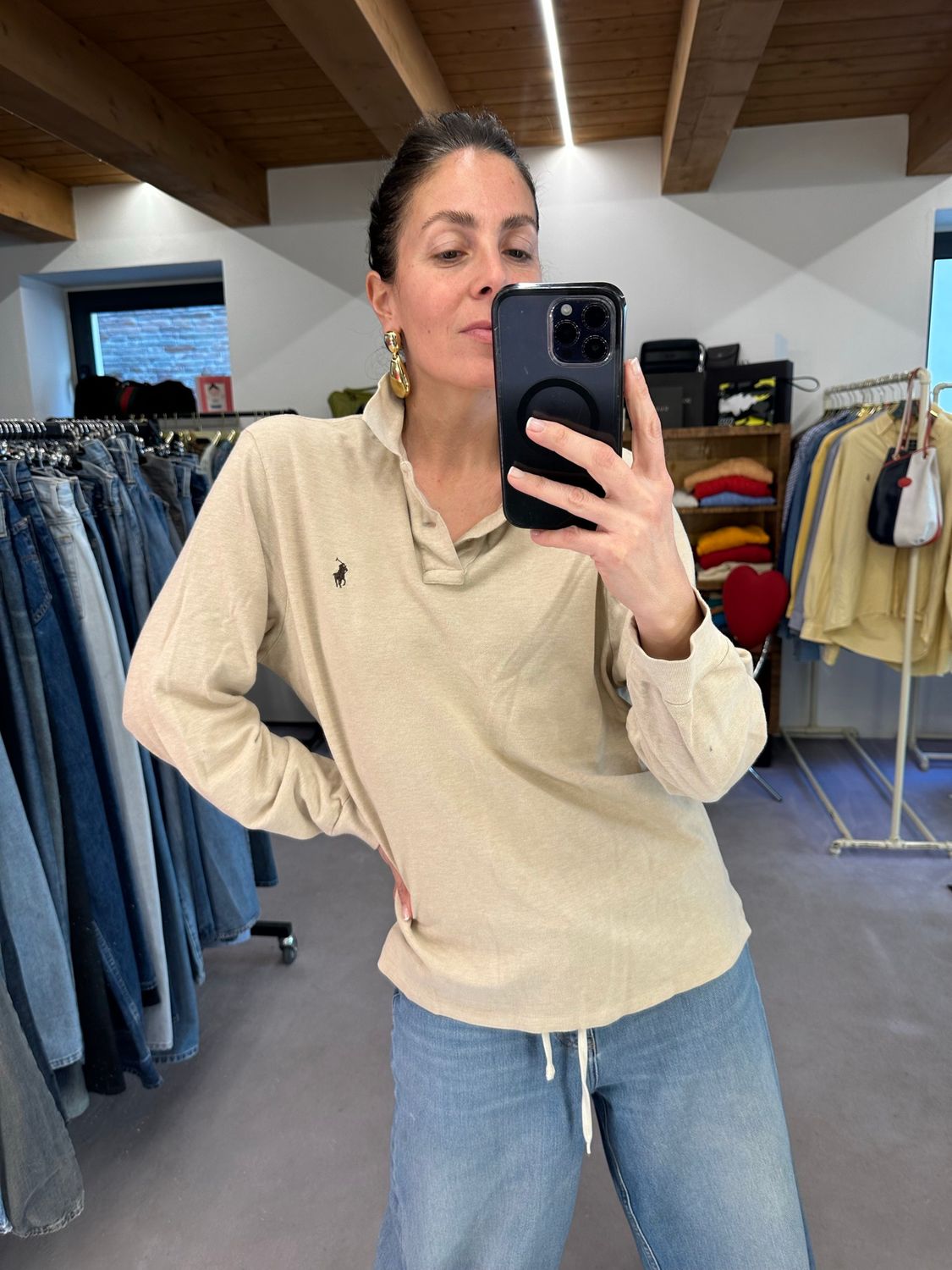 POLO RL SABBIA CAVALLINO MARRONE TG XL SLIM
