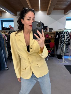 GIACCA JEAN PAUL GAUTIER PURA SETA GIALLO PASTELLO