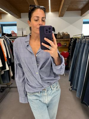 CAMICIA RALPH LAUREN SCOZZESE BLU MICRO TG XL