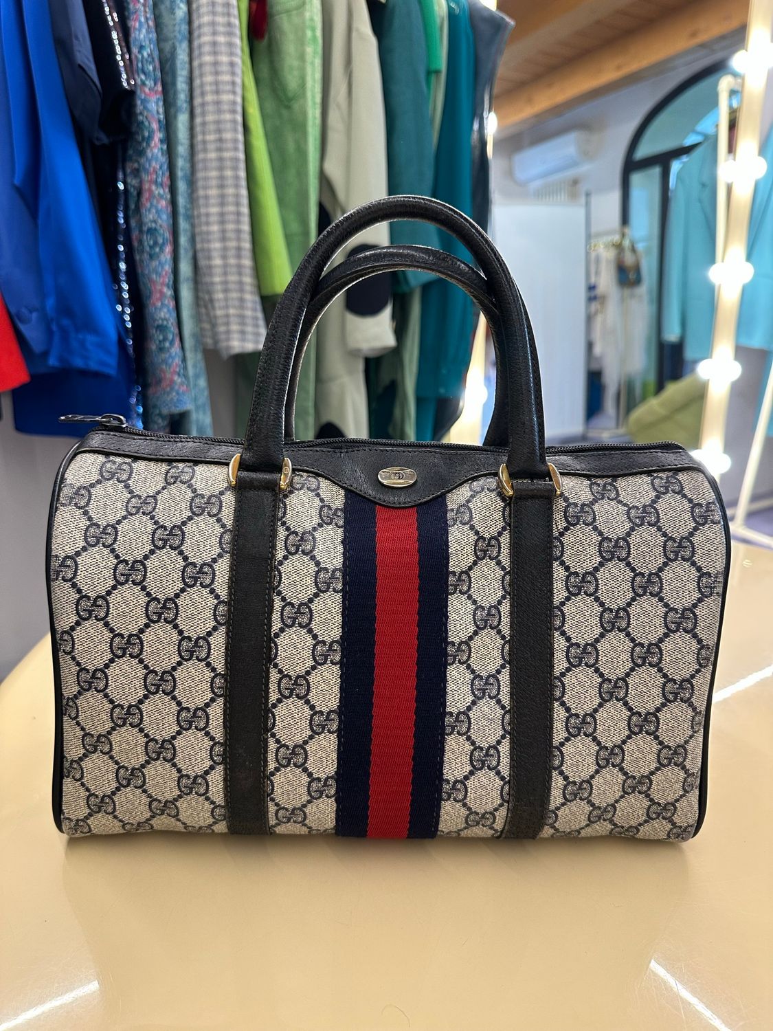 GUCCI BAULETTO BOSTON OPHIDIA BLU