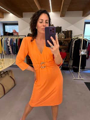ABITO BLUMARINE PESCA CON SWAROVSKI 