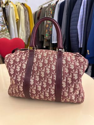 BAULETTO DIOR VINTAGE MONOGRAM E PELLE BORDEAUX 