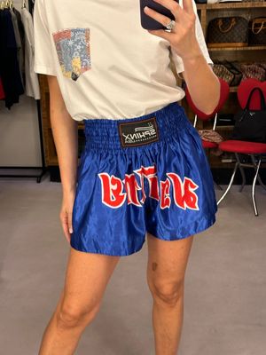 SHORT ORIGINALE BOXEUR RASO BLUETTE LOGO RICAMATO