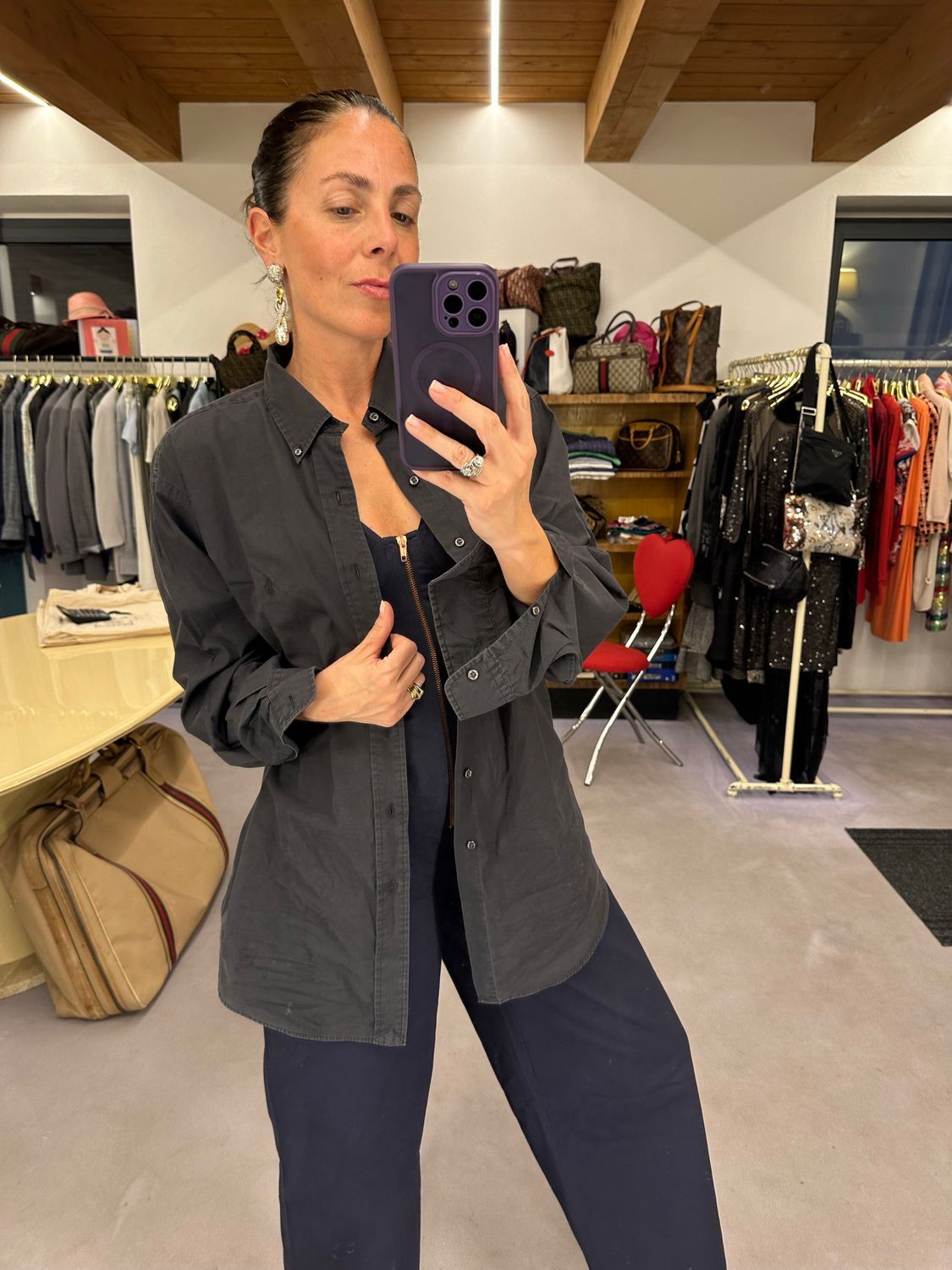 CAMICIA RALPH LAUREN NERA BOTTON DOWN TG XL