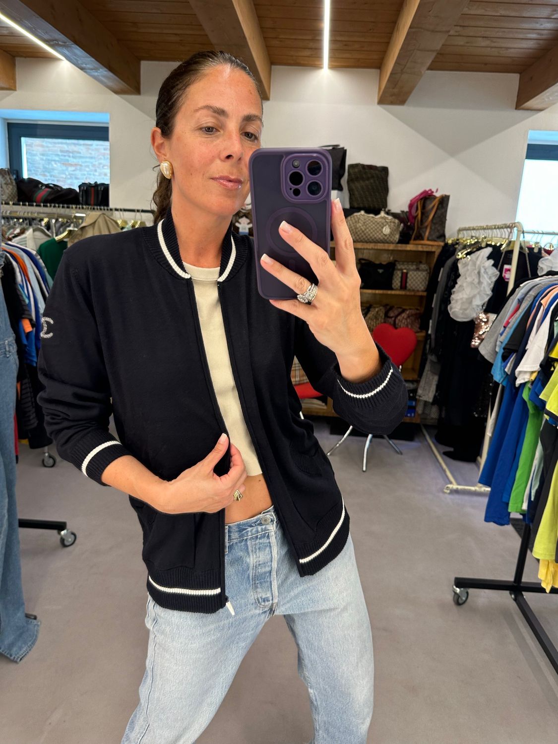 BOMBER CHANEL MARINE/BLANC UNIFORM