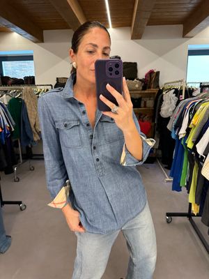 CAMICIA BURBERRY DONNA DENIM LEGGERO
