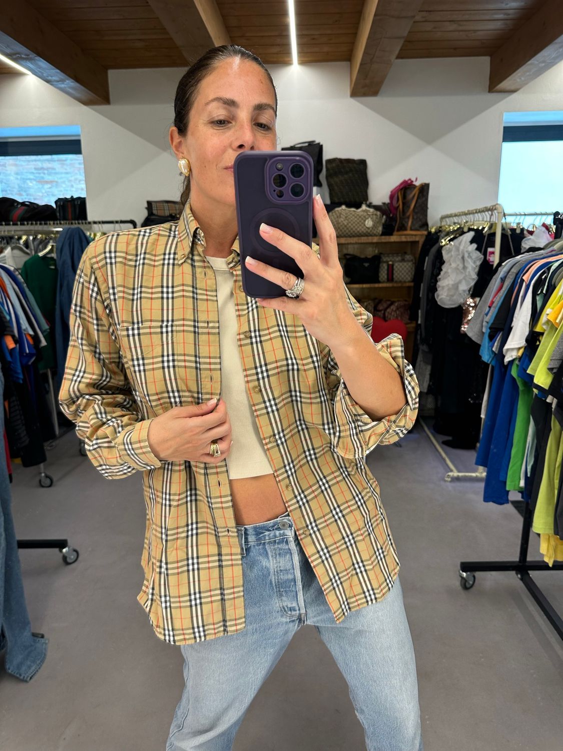 CAMICIA CLASSICA BURBERRY FULL CHECK UNISEX TG M