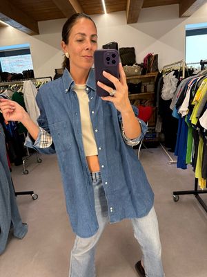 CAMICIA DENIM BURBERRY UNISEX OVER