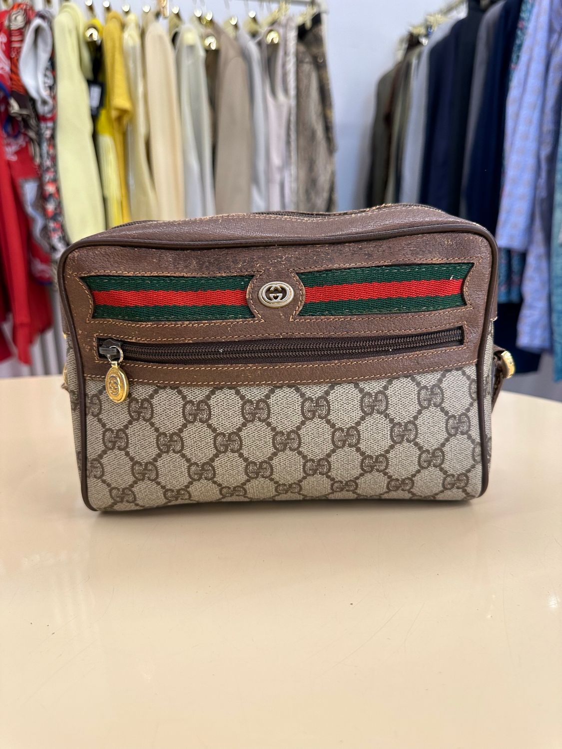 TRACOLLA GUCCI OPHIDIA LINEA CHERRY MARRONE 