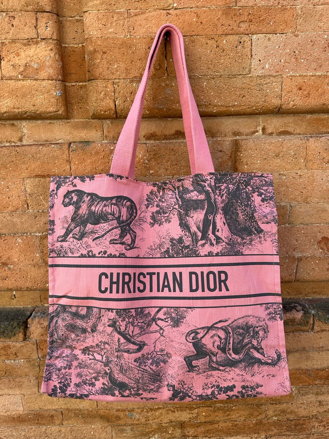 TOTE DIOR DIORIVIERA TELA CANVAS ROSA