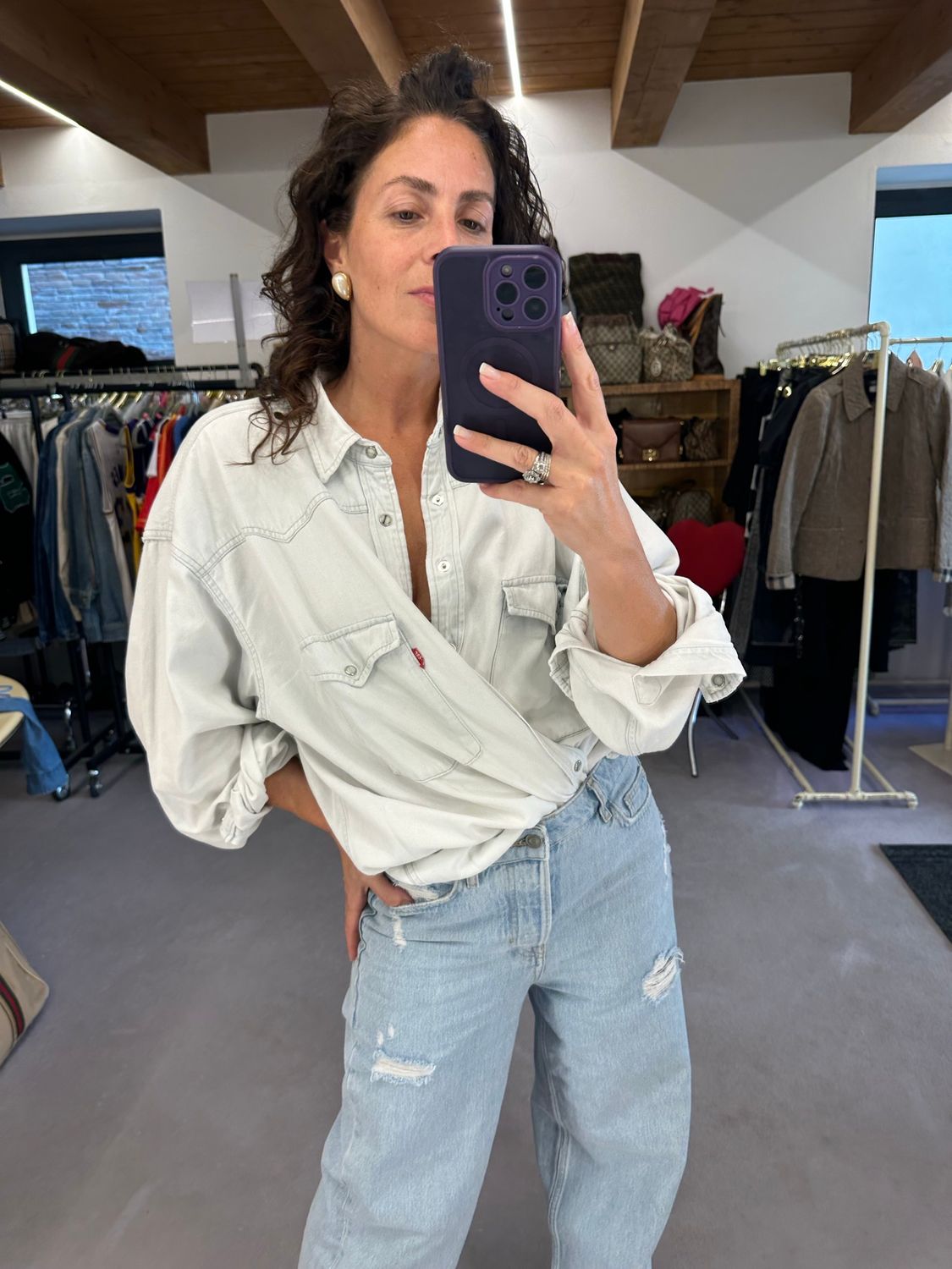 CAMICIA LEVIS DENIM CHIARISSIMO TG XL OVER