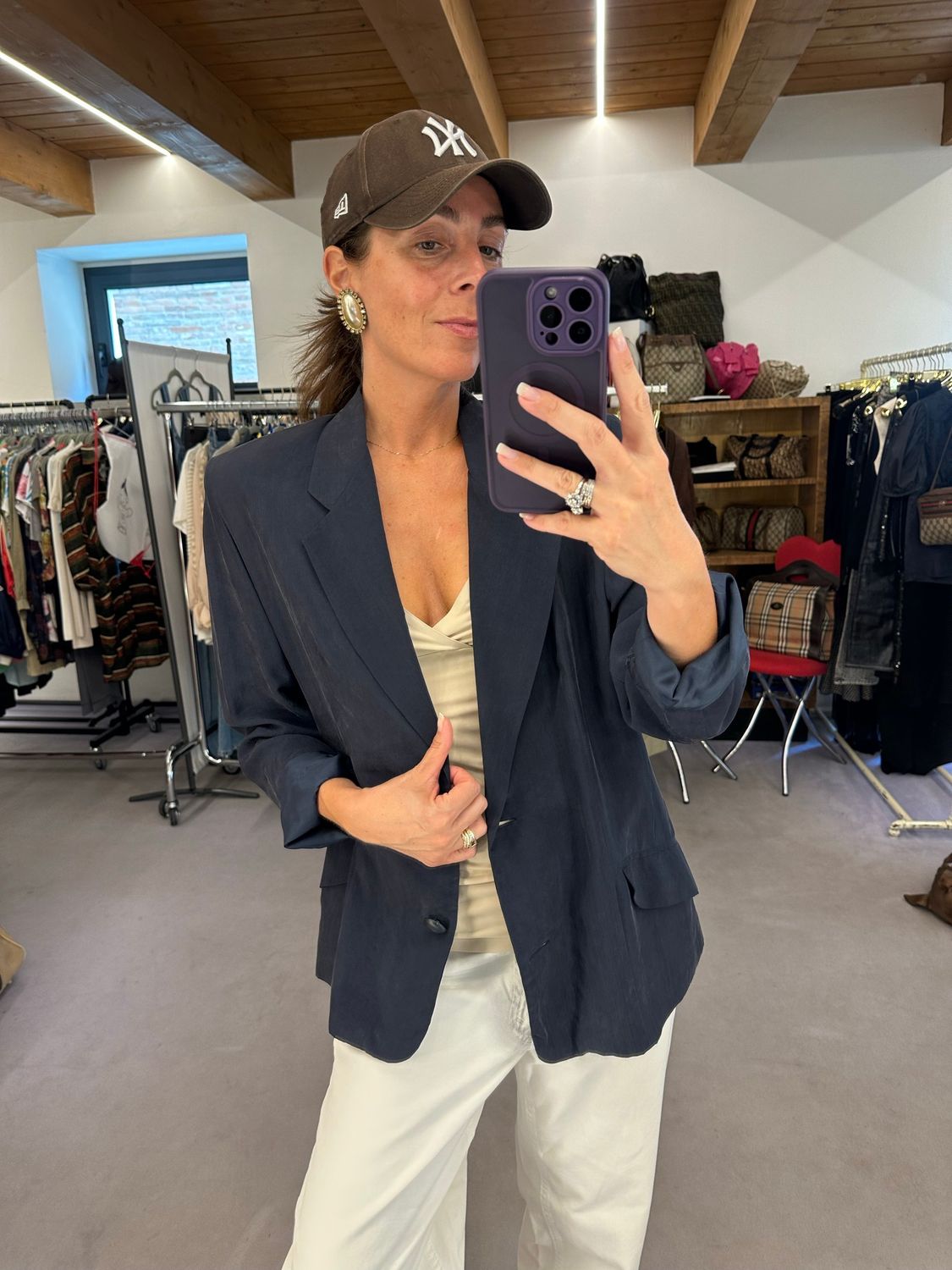 GIACCA DONNA PURA SETA BLU
