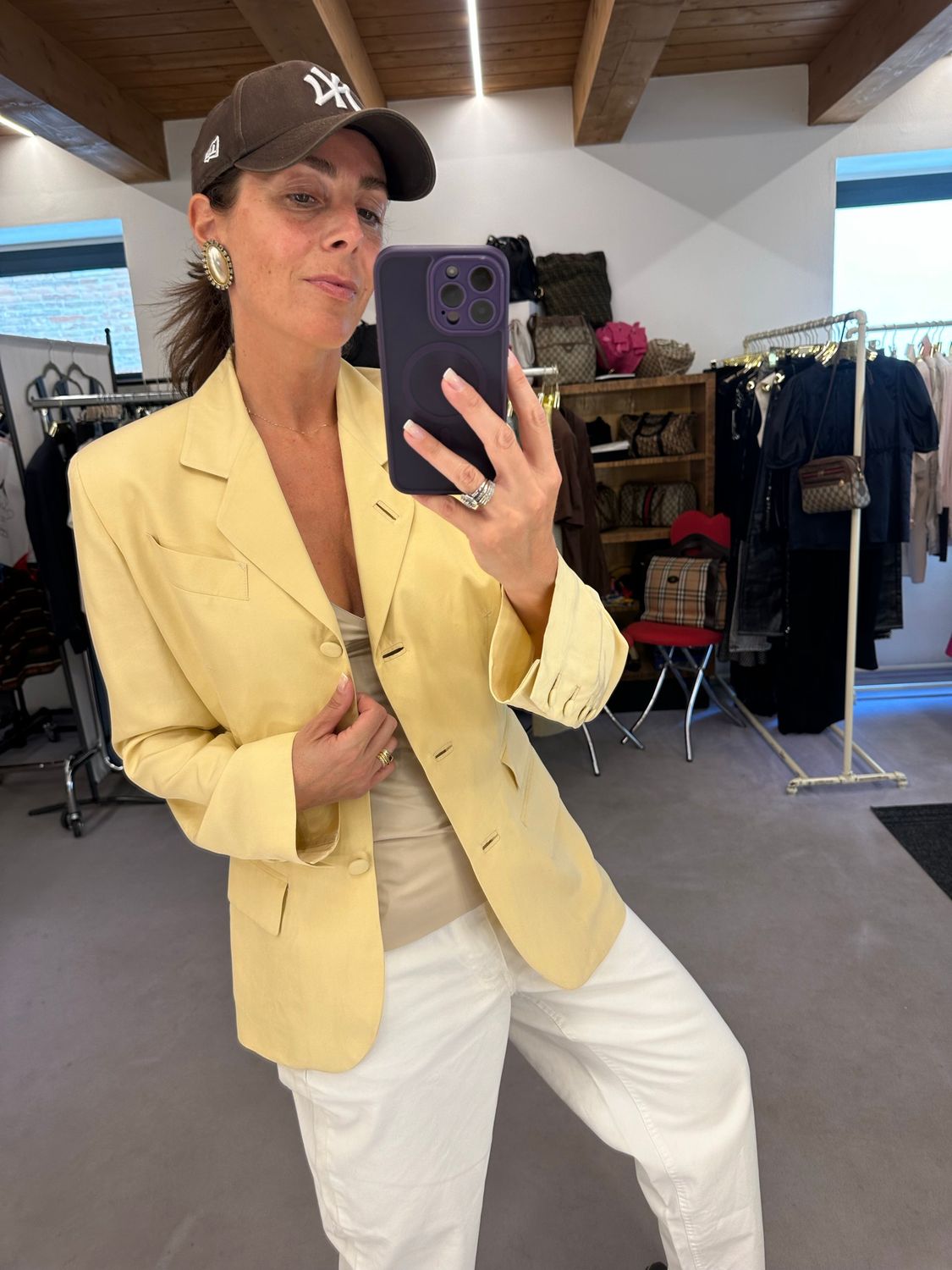 BLAZER JEAN PAUL GAULTIER DONNA SETA GIALLO PASTELLO