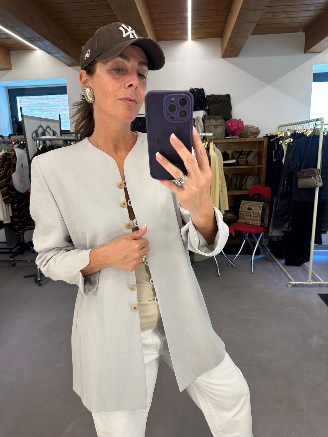 GIACCA GIORGIO ARMANI GRIGIO PERLA