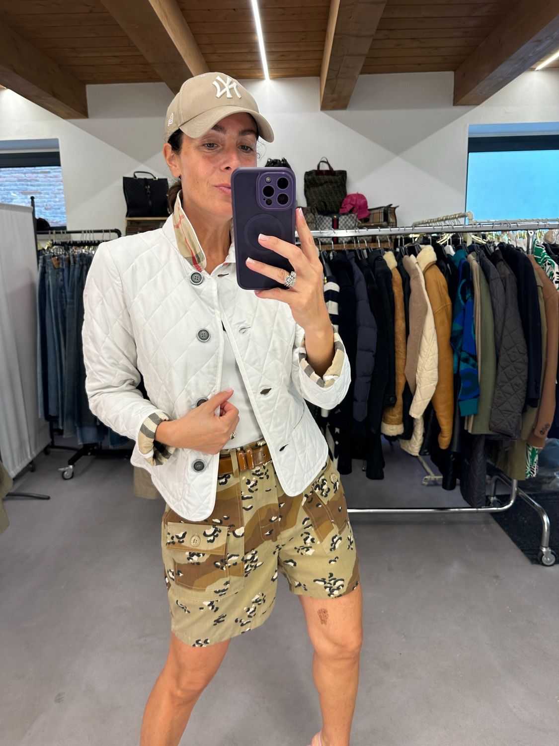 TRAPUNTINO DONNA BURBERRY BIANCO INTERNO CHECK TG 42