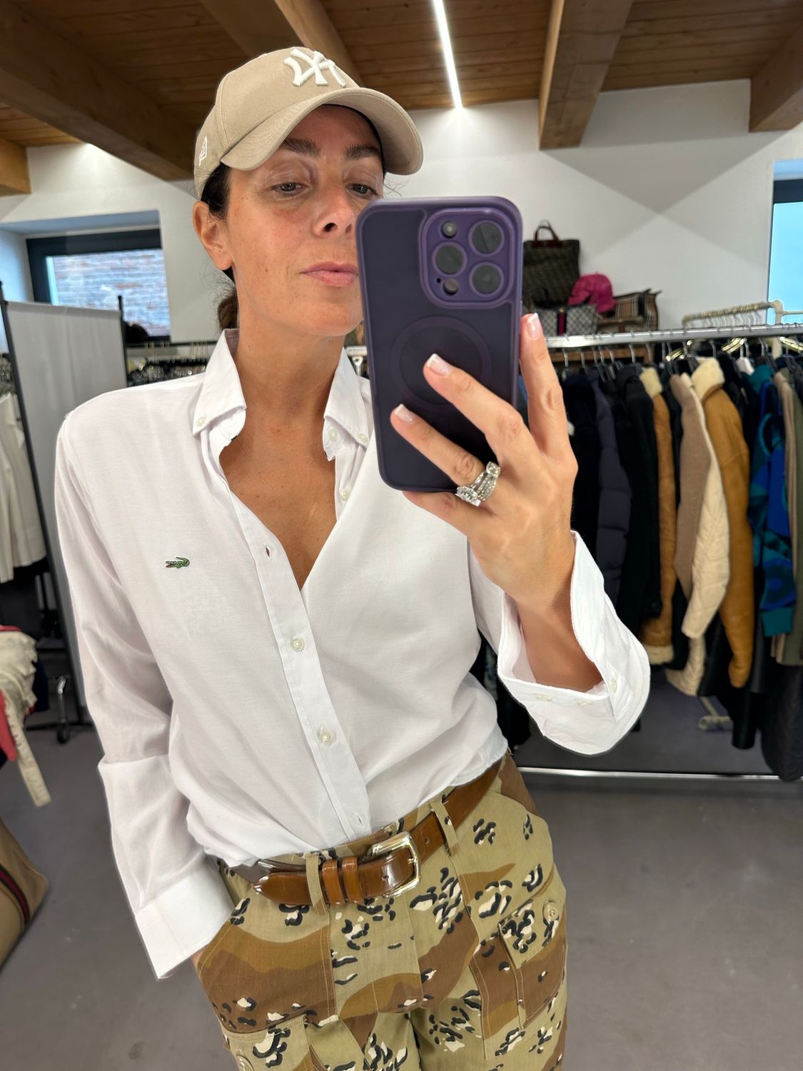 CAMICIA LACOSTE BIANCA 