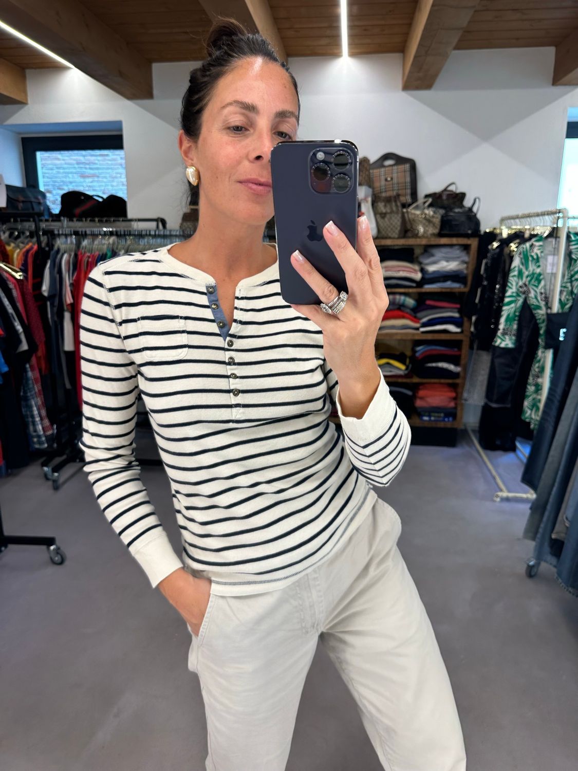 SERAFINO RALPH LAUREN RIGHE PANNA/BLU TG S DONNA